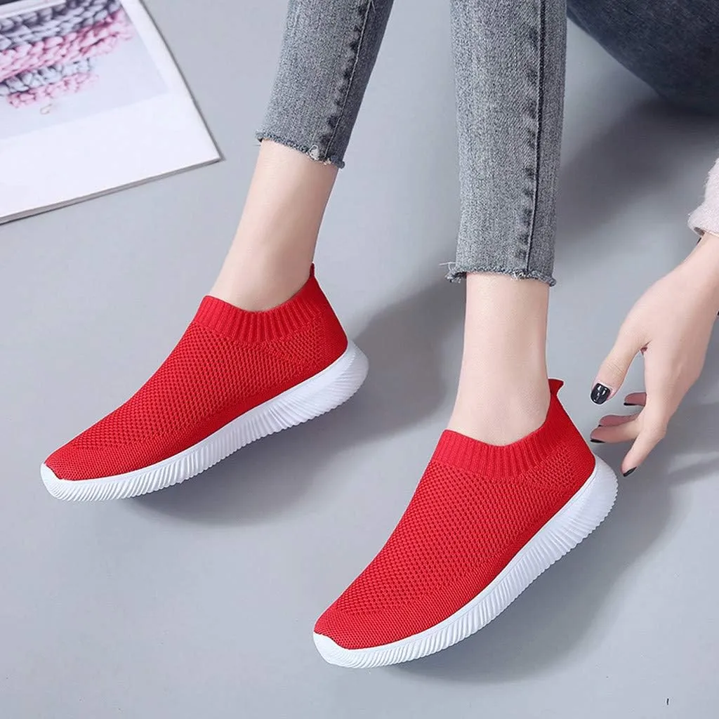 Men Slip on Casual Trainers Walking Shoes Breathable Slip-on Lightweight Comfortable Tennis Mesh Sneaker