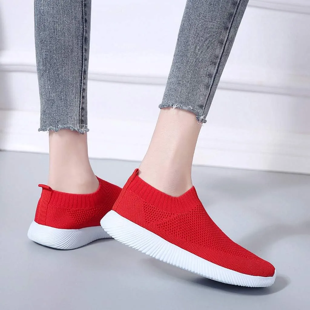 Men Slip on Casual Trainers Walking Shoes Breathable Slip-on Lightweight Comfortable Tennis Mesh Sneaker