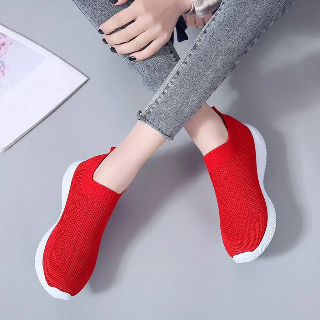 Men Slip on Casual Trainers Walking Shoes Breathable Slip-on Lightweight Comfortable Tennis Mesh Sneaker