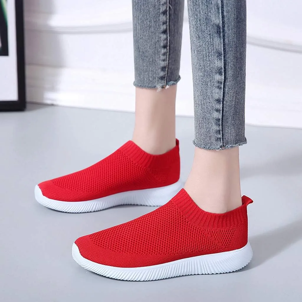 Men Slip on Casual Trainers Walking Shoes Breathable Slip-on Lightweight Comfortable Tennis Mesh Sneaker