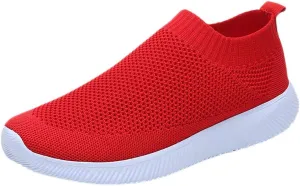 Men Slip on Casual Trainers Walking Shoes Breathable Slip-on Lightweight Comfortable Tennis Mesh Sneaker