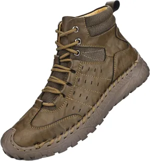 Men Work Boots with Zipper Hiking Sneakers Shoes Slip On Women Safety Shoes Business Casual Platform Sneakers Lightweight Safety Hike Grounded Footwear