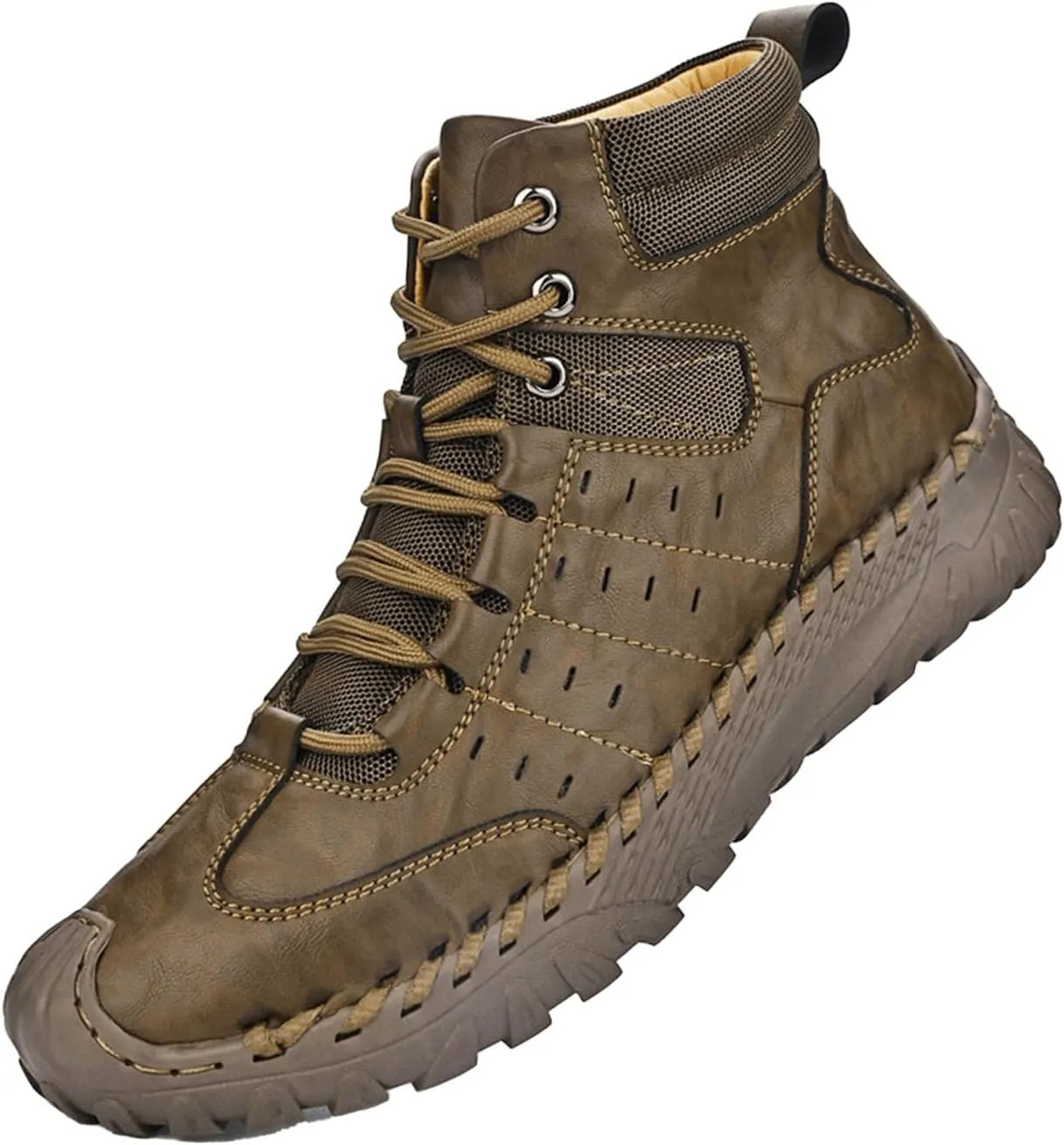 Men Work Boots with Zipper Hiking Sneakers Shoes Slip On Women Safety Shoes Business Casual Platform Sneakers Lightweight Safety Hike Grounded Footwear