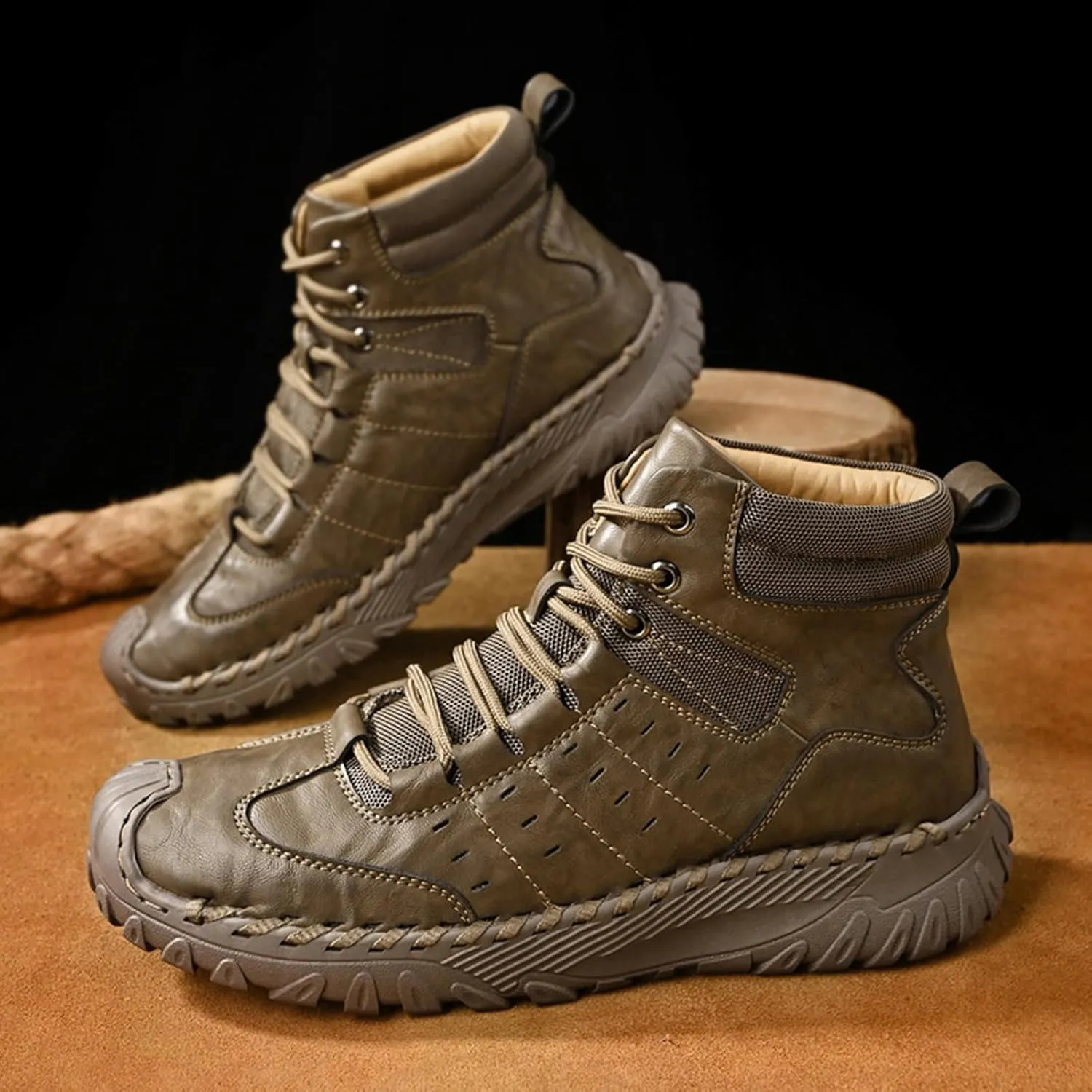 Men Work Boots with Zipper Hiking Sneakers Shoes Slip On Women Safety Shoes Business Casual Platform Sneakers Lightweight Safety Hike Grounded Footwear