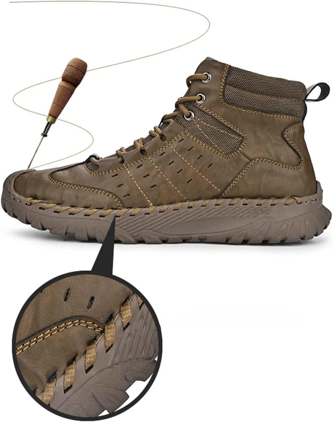 Men Work Boots with Zipper Hiking Sneakers Shoes Slip On Women Safety Shoes Business Casual Platform Sneakers Lightweight Safety Hike Grounded Footwear