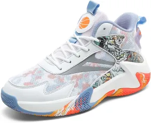 Men's Basketball Shoes High Top Sneakers Fashion Comfortable Street Casual Walking Shoes Non-Slip Training Running Shoes Breathable Fitness Sports Tennis Shoes