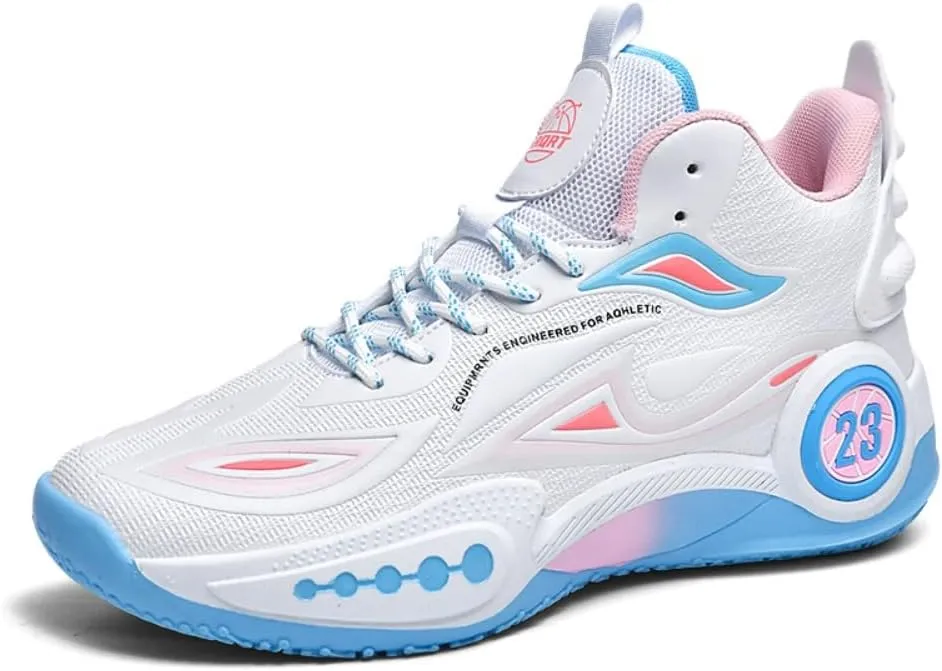 Men's Basketball Shoes Mid Basketball Sneakers Non-Slip Outdoor Cushioning Workout Shoes