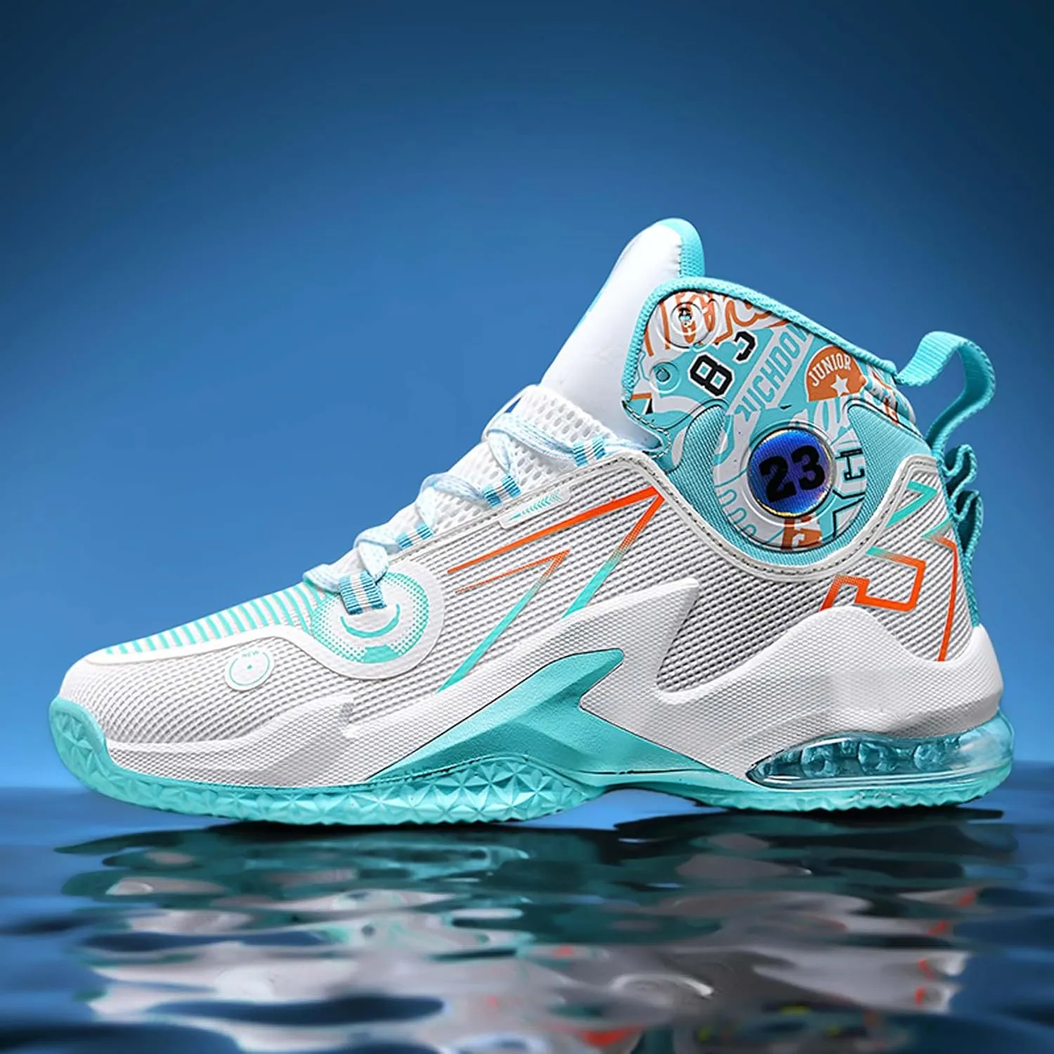 Men's Basketball Shoes,Air Cushioned Sole Provides Adequate CushioningArch Support High Top Basketball Shoes,Daily Training Shoes,Combat Basketball Shoes,Indoor and Outdoor Basketball Shoes