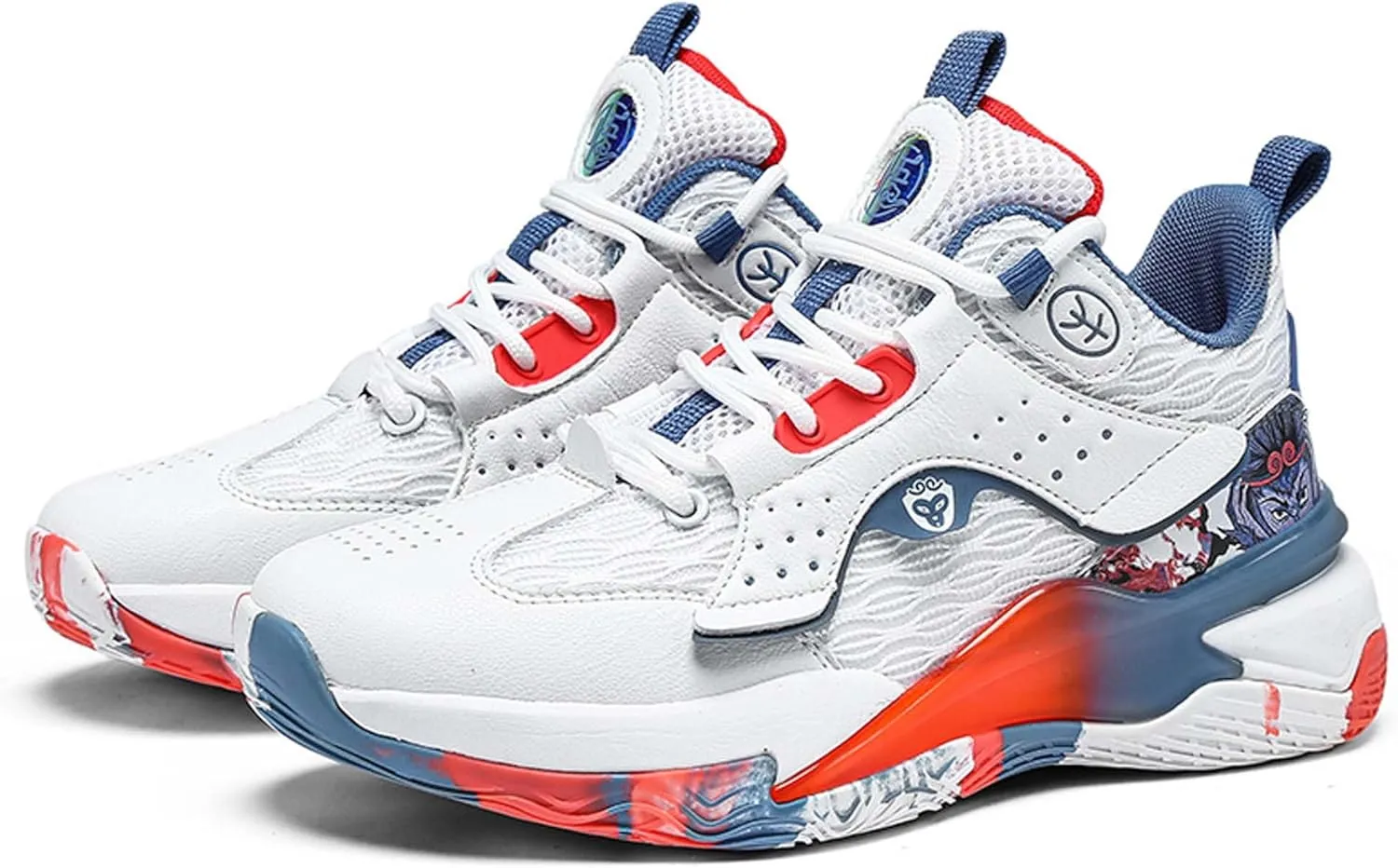 Mens Fashion Basketball Shoes Men's and Women's Non-Slip Casual Sneakers Women's Shock Absorption Lightweight Running Shoes