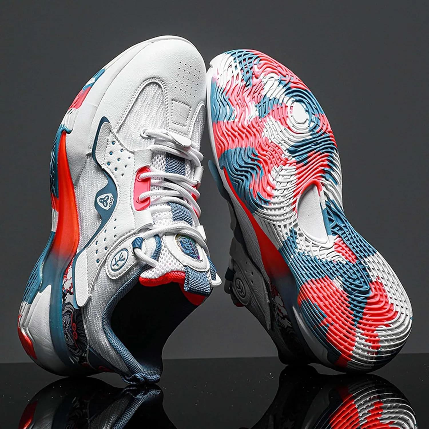 Mens Fashion Basketball Shoes Men's and Women's Non-Slip Casual Sneakers Women's Shock Absorption Lightweight Running Shoes