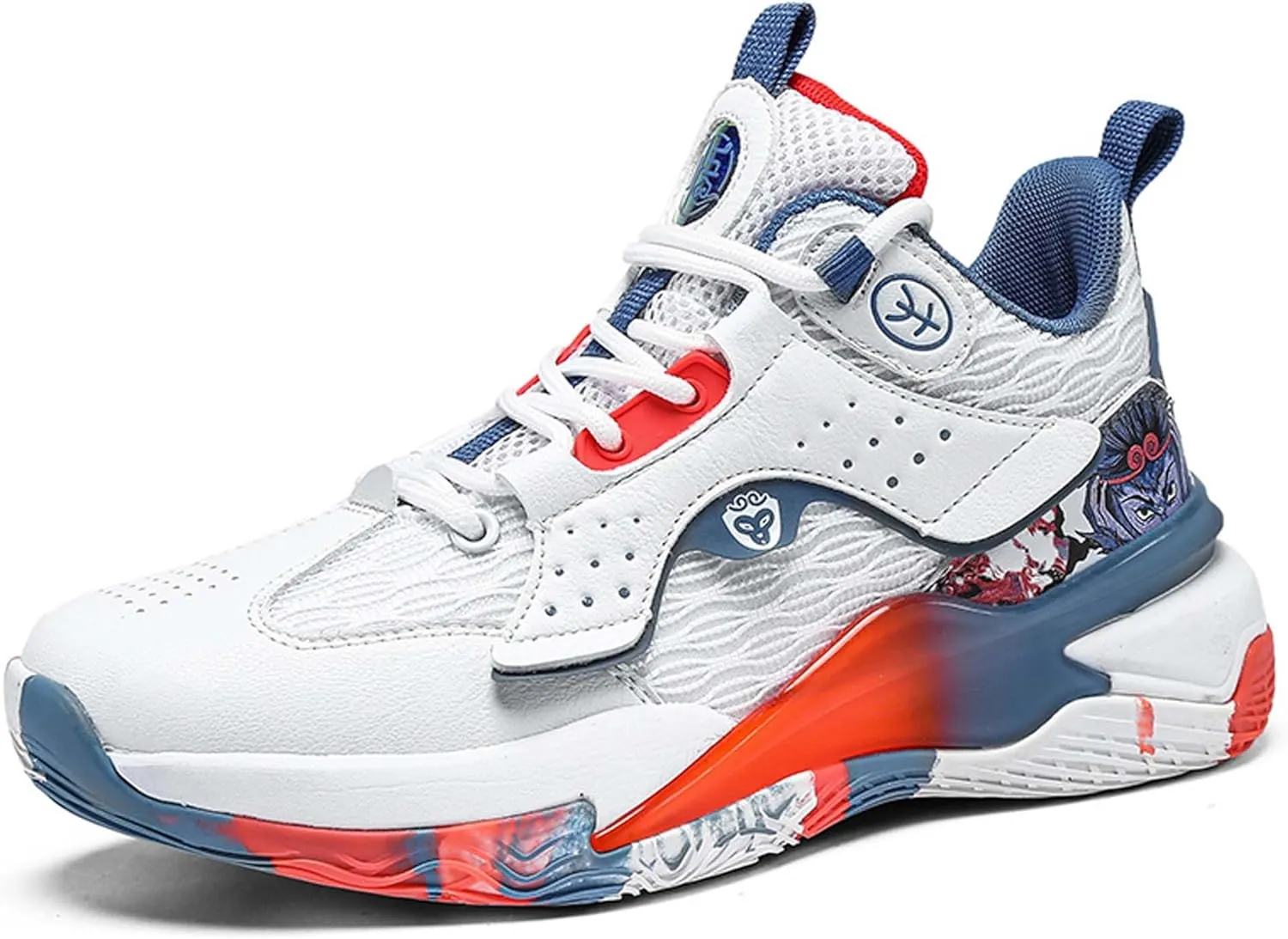 Mens Fashion Basketball Shoes Men's and Women's Non-Slip Casual Sneakers Women's Shock Absorption Lightweight Running Shoes