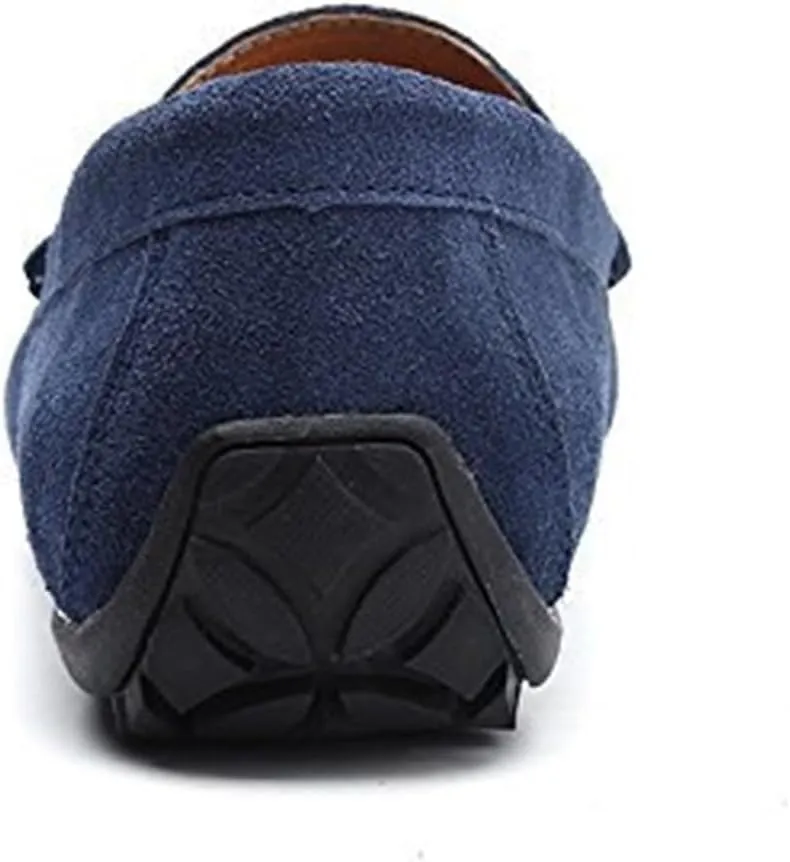 Men's Fashion Penny Loafers Suede Leather Slip On Casual Flat Dress Driving Shoes Fashion Lightweight Walking Shoes for Men