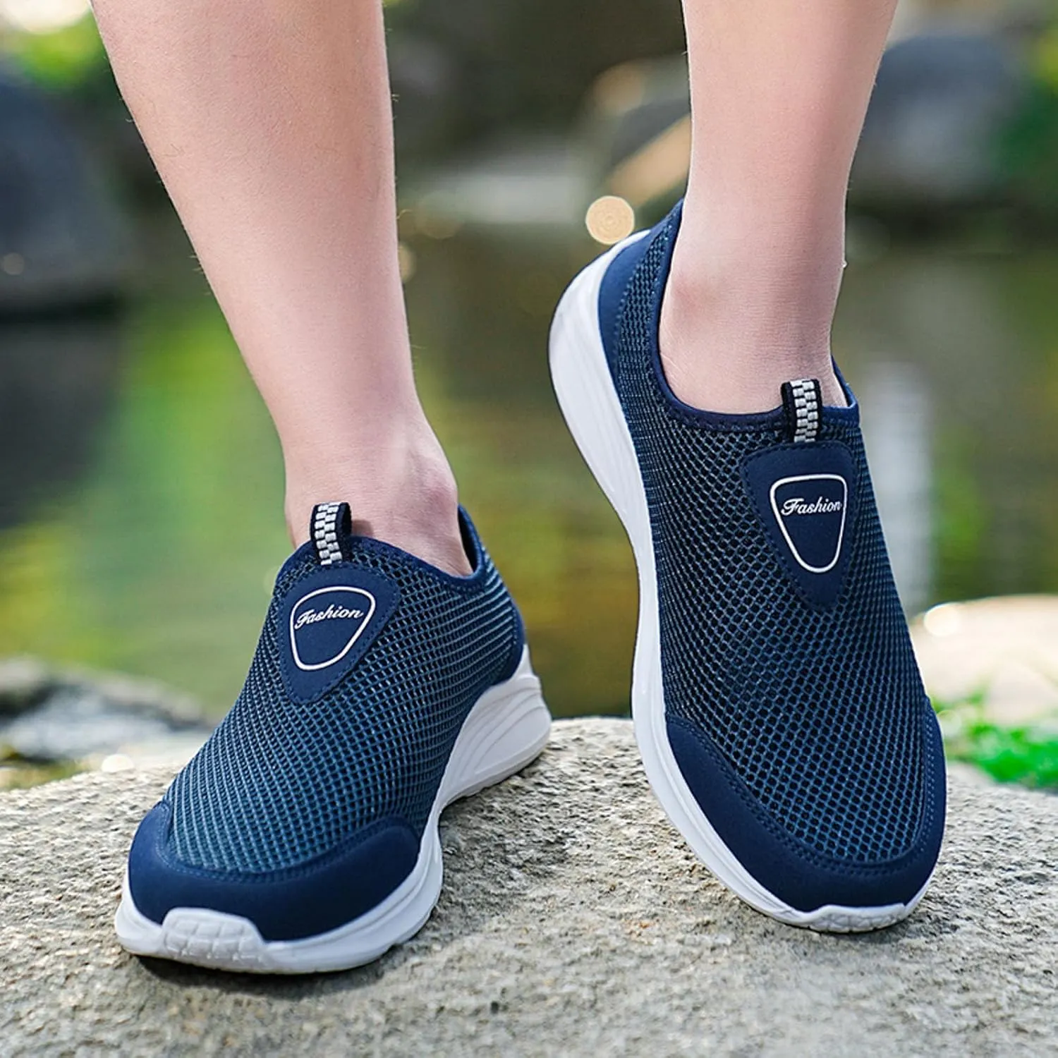 Men's Fashion Sneakers Men's Shoes Sneaker for Men Slip on Shoe for Men Comfortable Mesh Sneaker