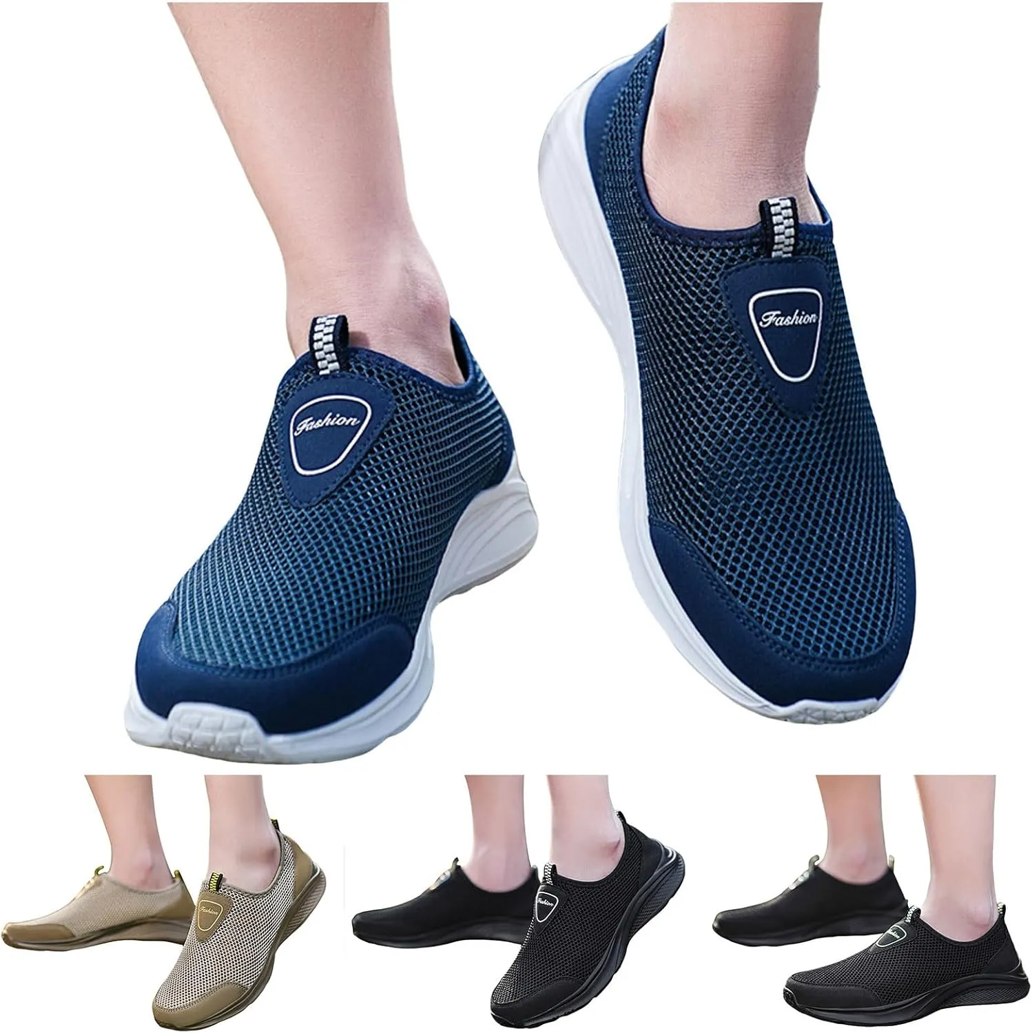 Men's Fashion Sneakers Men's Shoes Sneaker for Men Slip on Shoe for Men Comfortable Mesh Sneaker