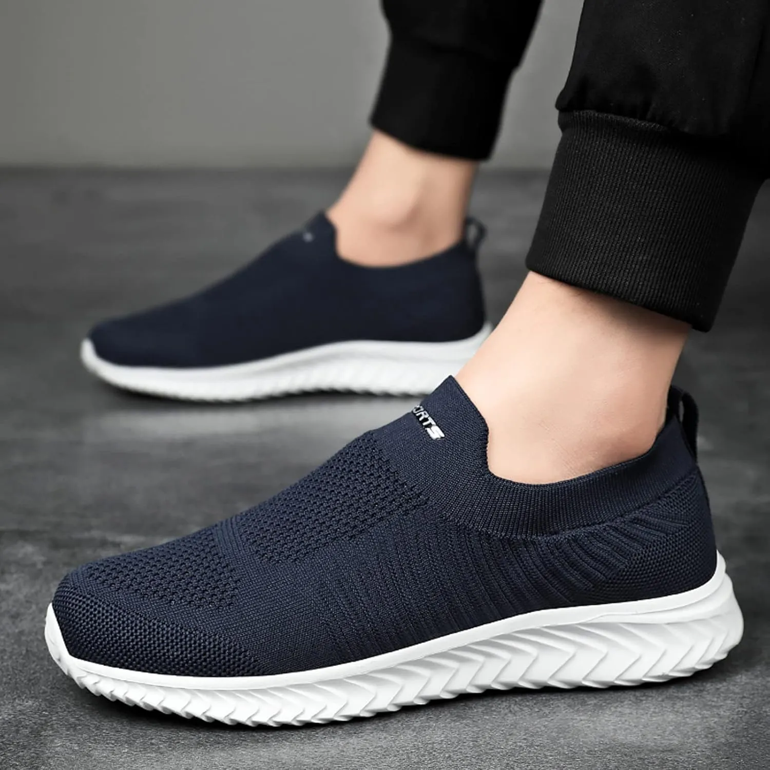 Men's Fashion Sneakers Mens Slip on Shoes Walking Shoe for Men Tennis Shoe for Men Running Trail Sport Sneaker