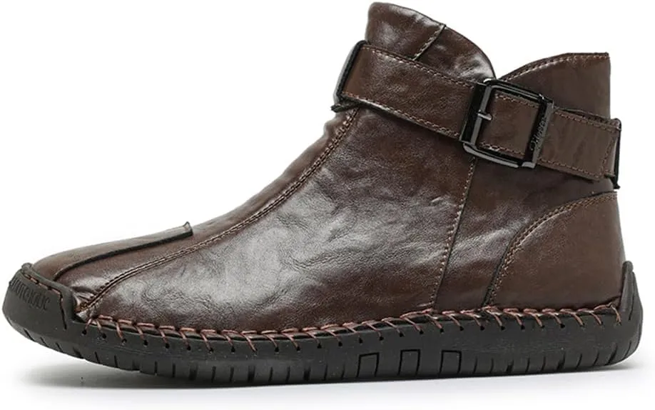 Men's Hiking Boots Waterproof Anti-slip Warm Casual Chukka Boots for Men Men's Fur-Lined Ankle Boots