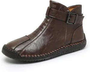 Men's Hiking Boots Waterproof Anti-slip Warm Casual Chukka Boots for Men Men's Fur-Lined Ankle Boots