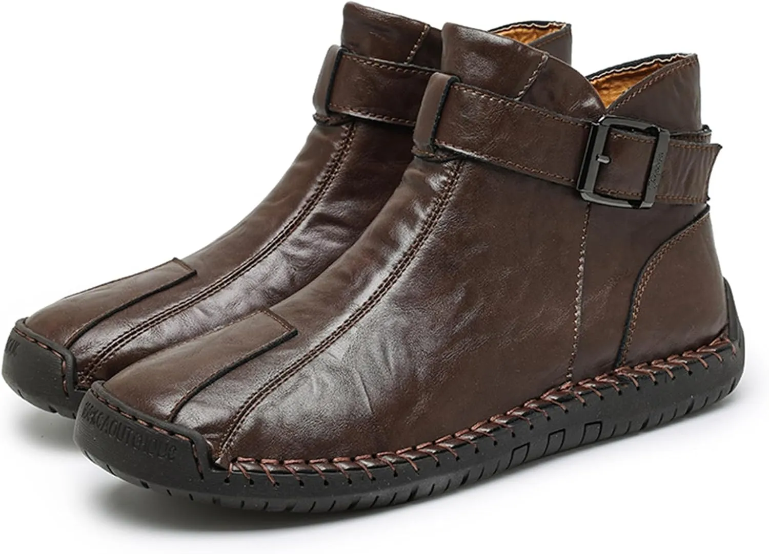 Men's Hiking Boots Waterproof Anti-slip Warm Casual Chukka Boots for Men Men's Fur-Lined Ankle Boots