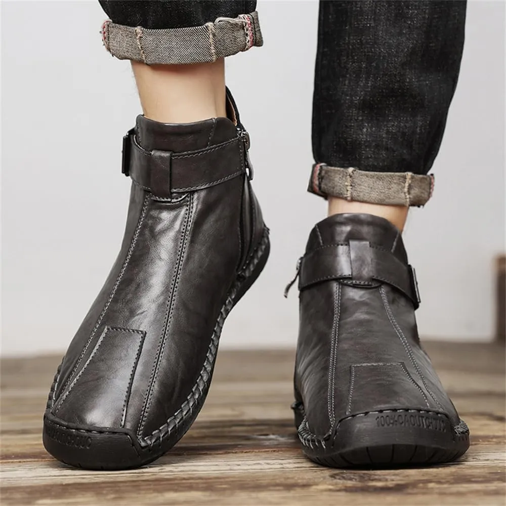 Men's Hiking Boots Waterproof Anti-slip Warm Casual Chukka Boots for Men Men's Fur-Lined Ankle Boots