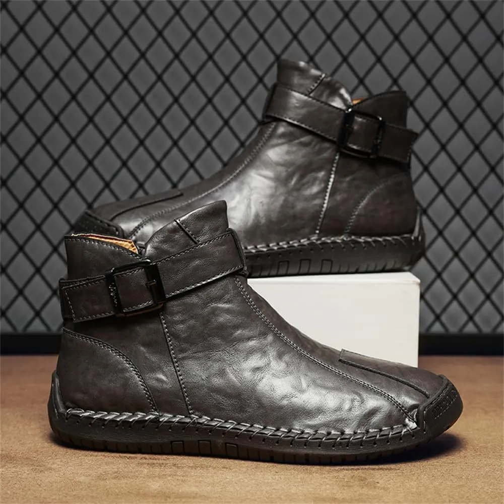 Men's Hiking Boots Waterproof Anti-slip Warm Casual Chukka Boots for Men Men's Fur-Lined Ankle Boots