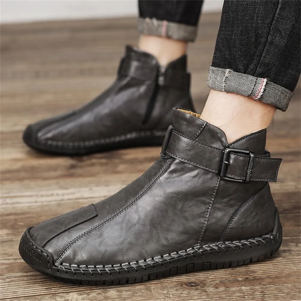Men's Hiking Boots Waterproof Anti-slip Warm Casual Chukka Boots for Men Men's Fur-Lined Ankle Boots