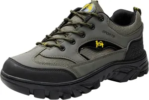 Mens Hiking Shoes Outdoor Walking Shoes Breathable Trekking Trails Shoes Low Top Sneakers Lightweight Walking Shoes