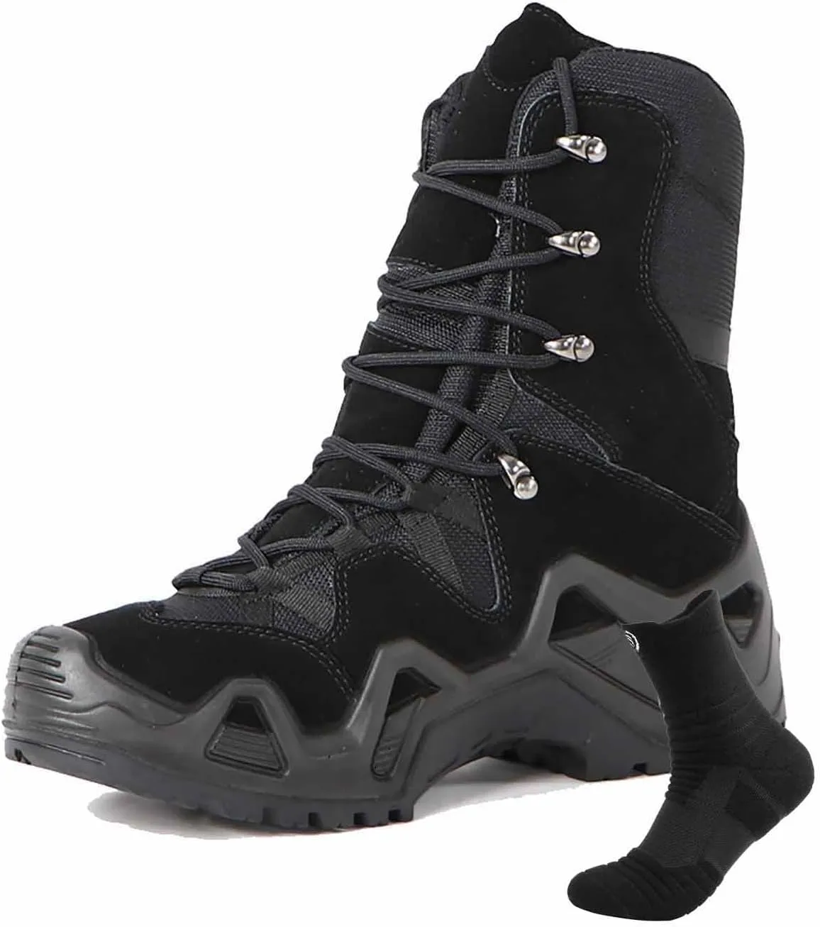 Men's Military & Tactical Boots, Durable Army Combat Boots Comfortable Work Boots Waterproof Security Boots Outdoor Army Hunting Jungle Hiking Boots