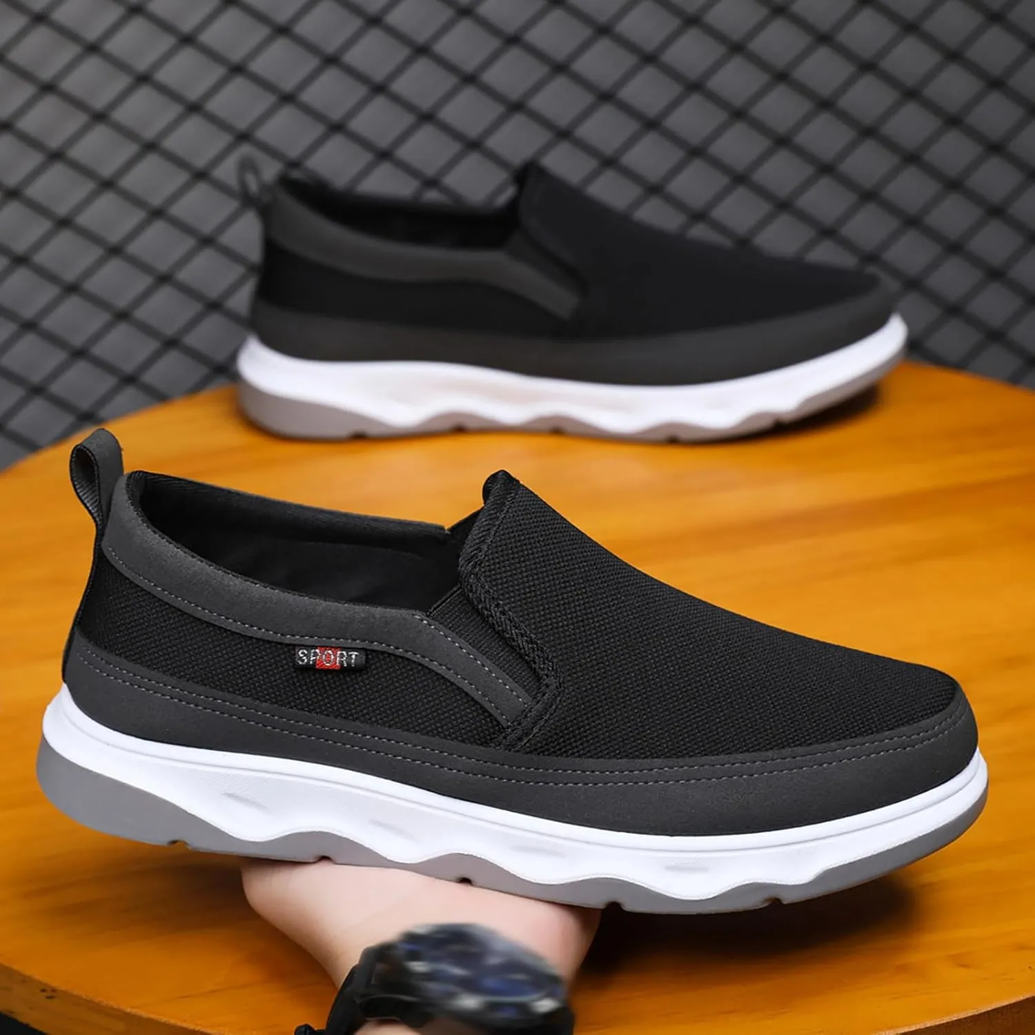 Mens Slip on Shoes Mens Athletic Shoes Slip on Shoe for Men Sneaker for Men Breathable Mesh Sneaker