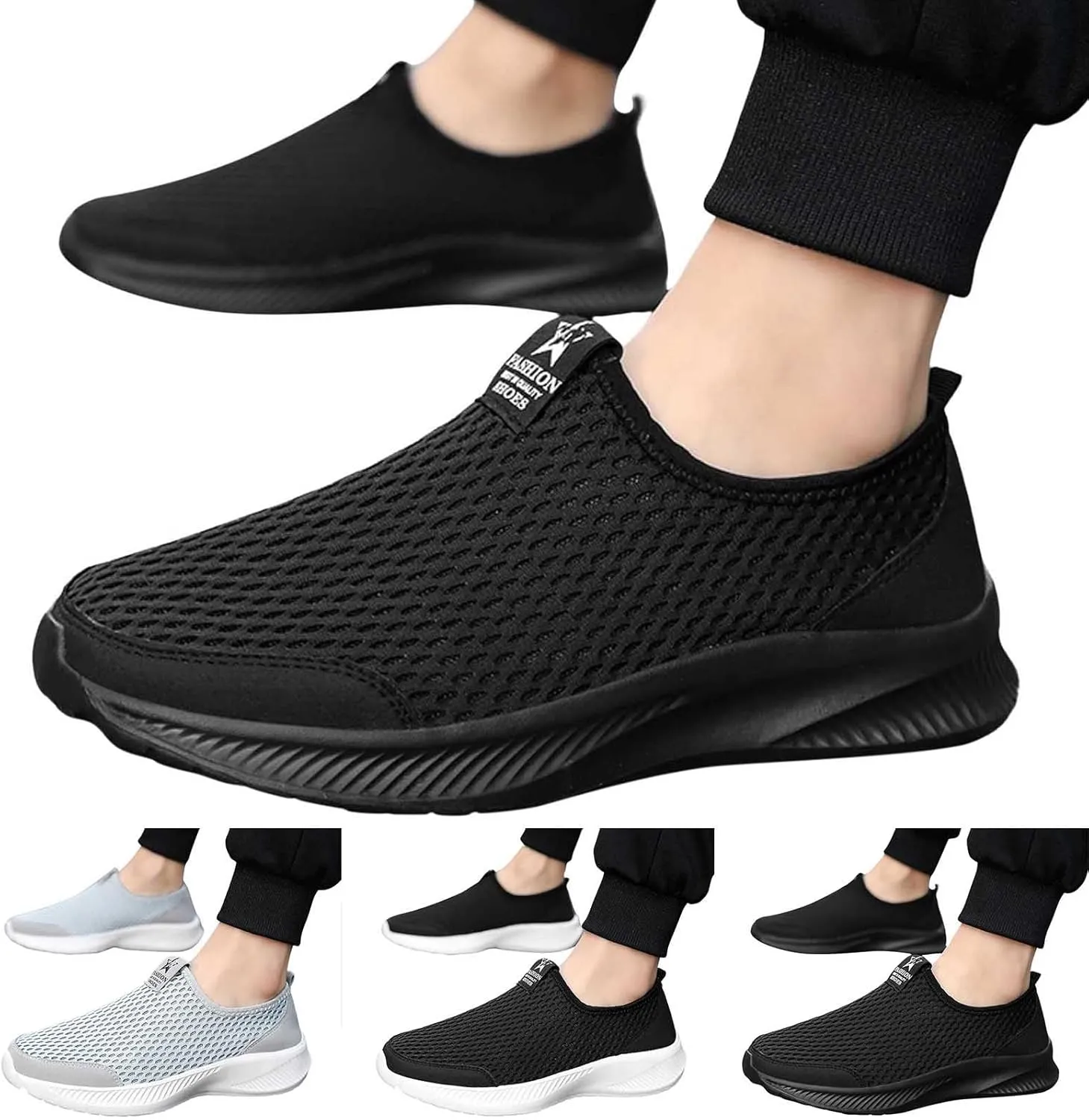 Mens Slip on Shoes Mens Walking Shoes Slip on Shoe for Men Walking Shoe for Men Comfortable Mesh Sneaker