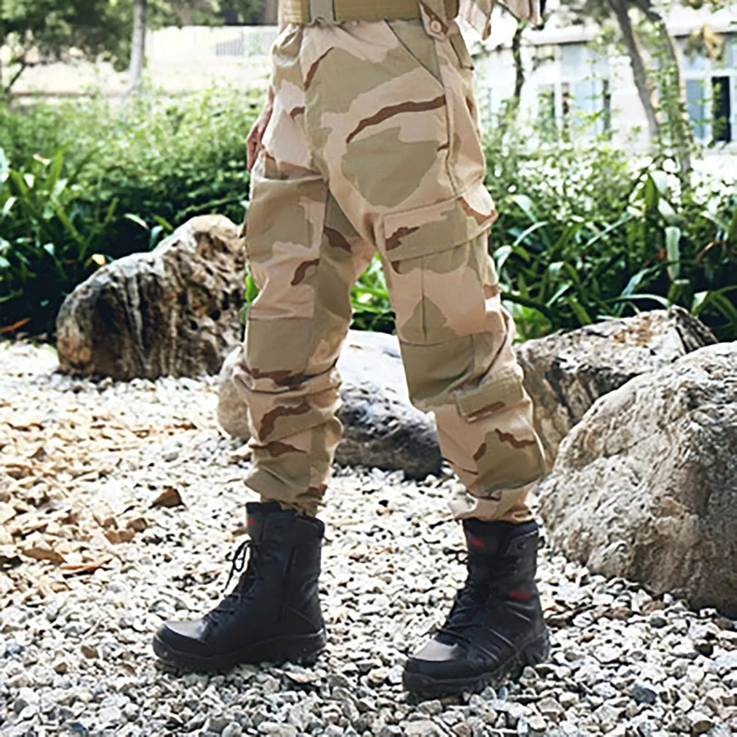 Mens Waterproof Hiking Boots Military Tactical Boots Combat Boots Breathable Police Patrol Boots Army Boots