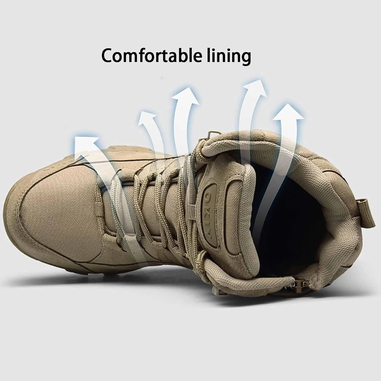 Men's Waterproof Hiking Boots, Military Tactical Boots for Men, Outdoor Lightweight Work Boots, Army Work Boots, Outdoor Motorcycle Boots, Waterproof Tactical Work Boots