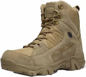 Men's Waterproof Hiking Boots, Military Tactical Boots for Men, Outdoor Lightweight Work Boots, Army Work Boots, Outdoor Motorcycle Boots, Waterproof Tactical Work Boots
