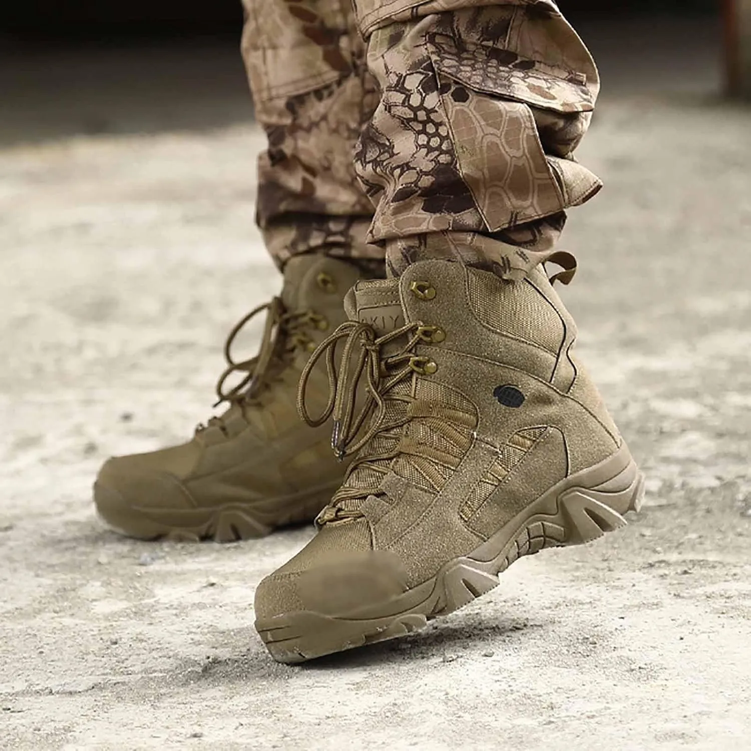 Men's Waterproof Hiking Boots, Military Tactical Boots for Men, Outdoor Lightweight Work Boots, Army Work Boots, Outdoor Motorcycle Boots, Waterproof Tactical Work Boots