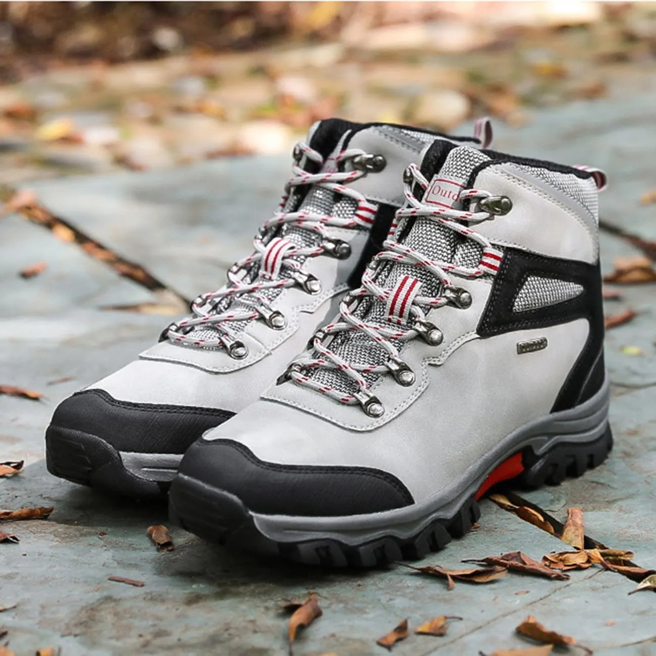 Men's Waterproof Hiking Boots Outdoor Non-Slip Work Boots High Top Trekking Hiking Shoes