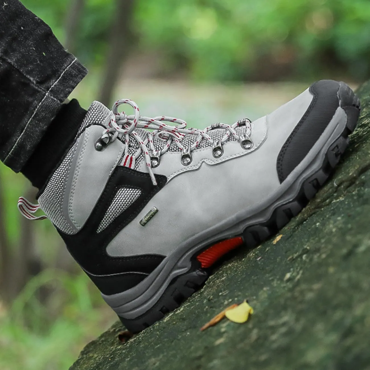 Men's Waterproof Hiking Boots Outdoor Non-Slip Work Boots High Top Trekking Hiking Shoes