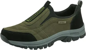 Men's White, Black, Grey Hiking Shoes - All Season, Flat Heel, Round Toe, Slip-On, Water Resistant, Slip-Resistant, Casual, Outdoor, Adult Men's Size