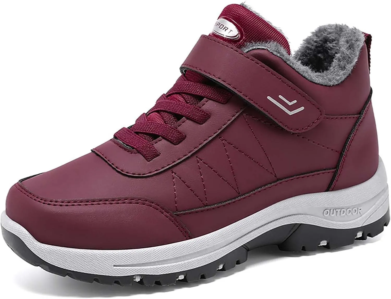 Men's Work Boots Slip On Hiking Sneakers Fur Lined Ankle Boot Women's Safety Shoes Composite Toe Platform Sneakers Indestructible Hike Grounded Footwear