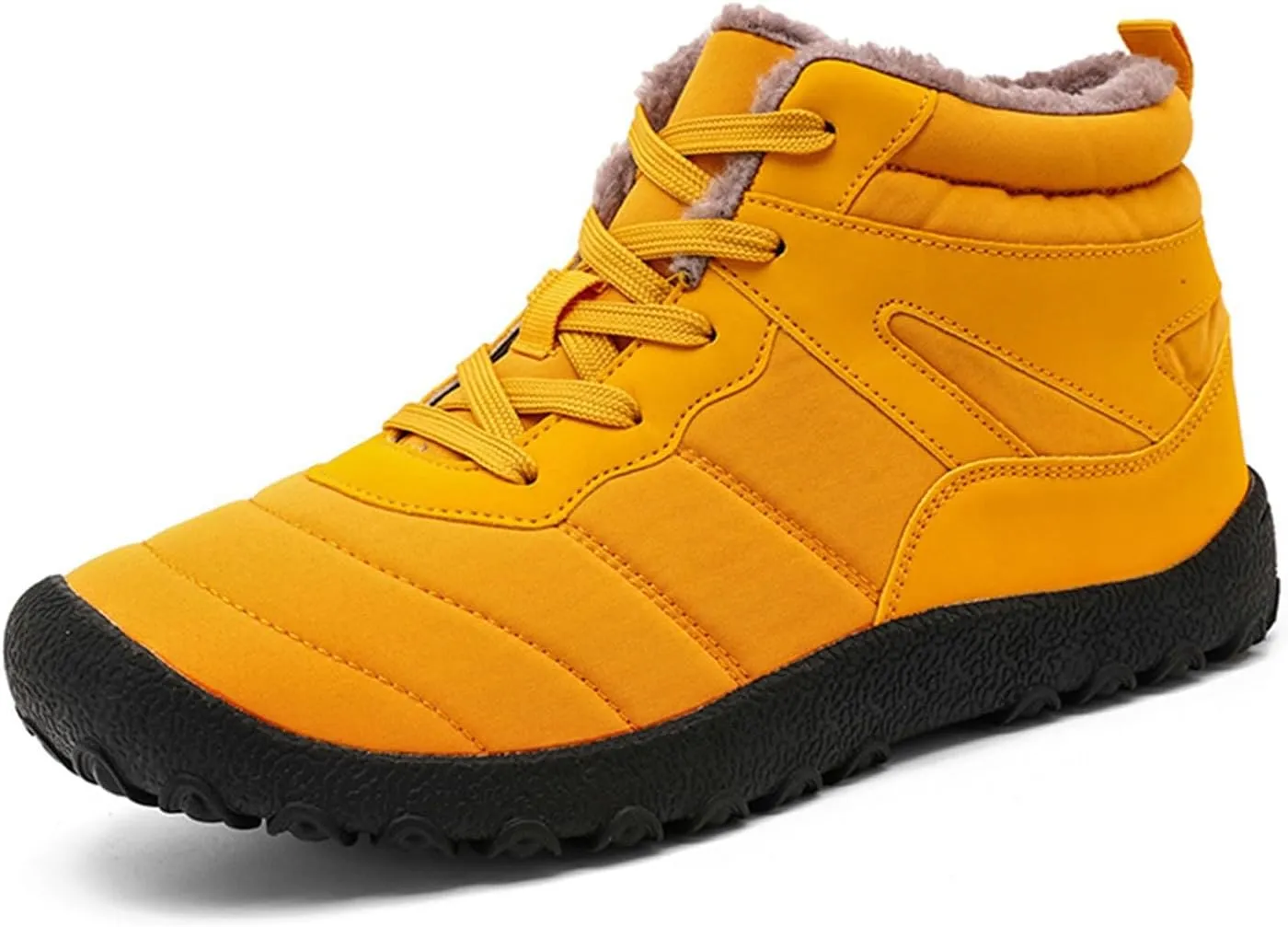 Men's Work Boots Slip On Hiking Sneakers Fur Lined Ankle Boot Women's Workout Shoes Slip Resistant Platform Shoes Composite Toe Botas Hike Grounded Footwear