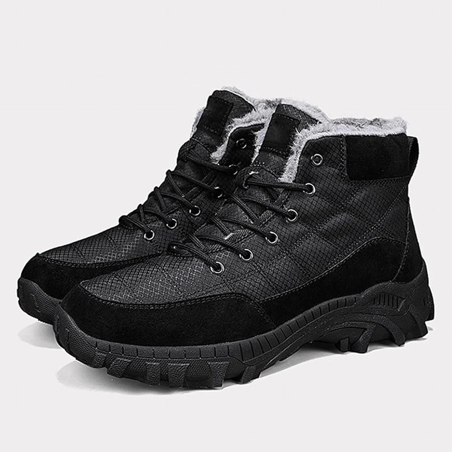 Mens Work Boots Steel Toe Hiking Sneakers Ankle Ladies Safety Toe Shoes for Women with Zipper Platform Shoes Composite Toe Botas Hike Grounded Footwear