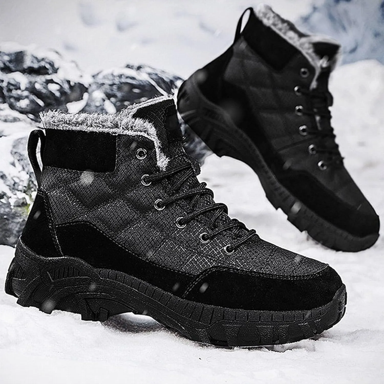 Mens Work Boots Steel Toe Hiking Sneakers Ankle Ladies Safety Toe Shoes for Women with Zipper Platform Shoes Composite Toe Botas Hike Grounded Footwear
