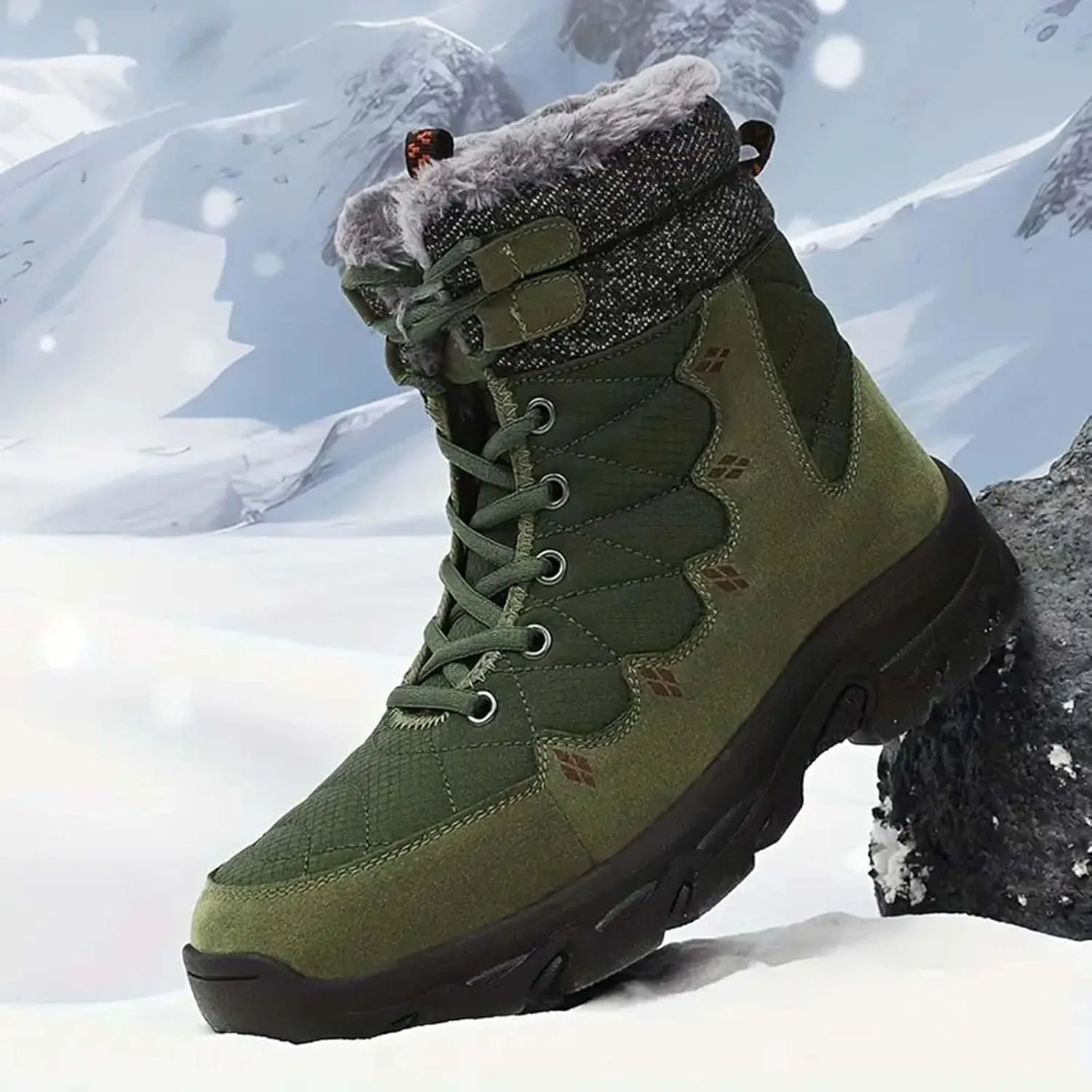 Men's Work Boots Waterproof Hiking Sneakers Boot with Comfort Women's Working Shoes Business Casual Waterproof Outdoor Shoes Lightweight Anti Slip Hike Grounded Footwear