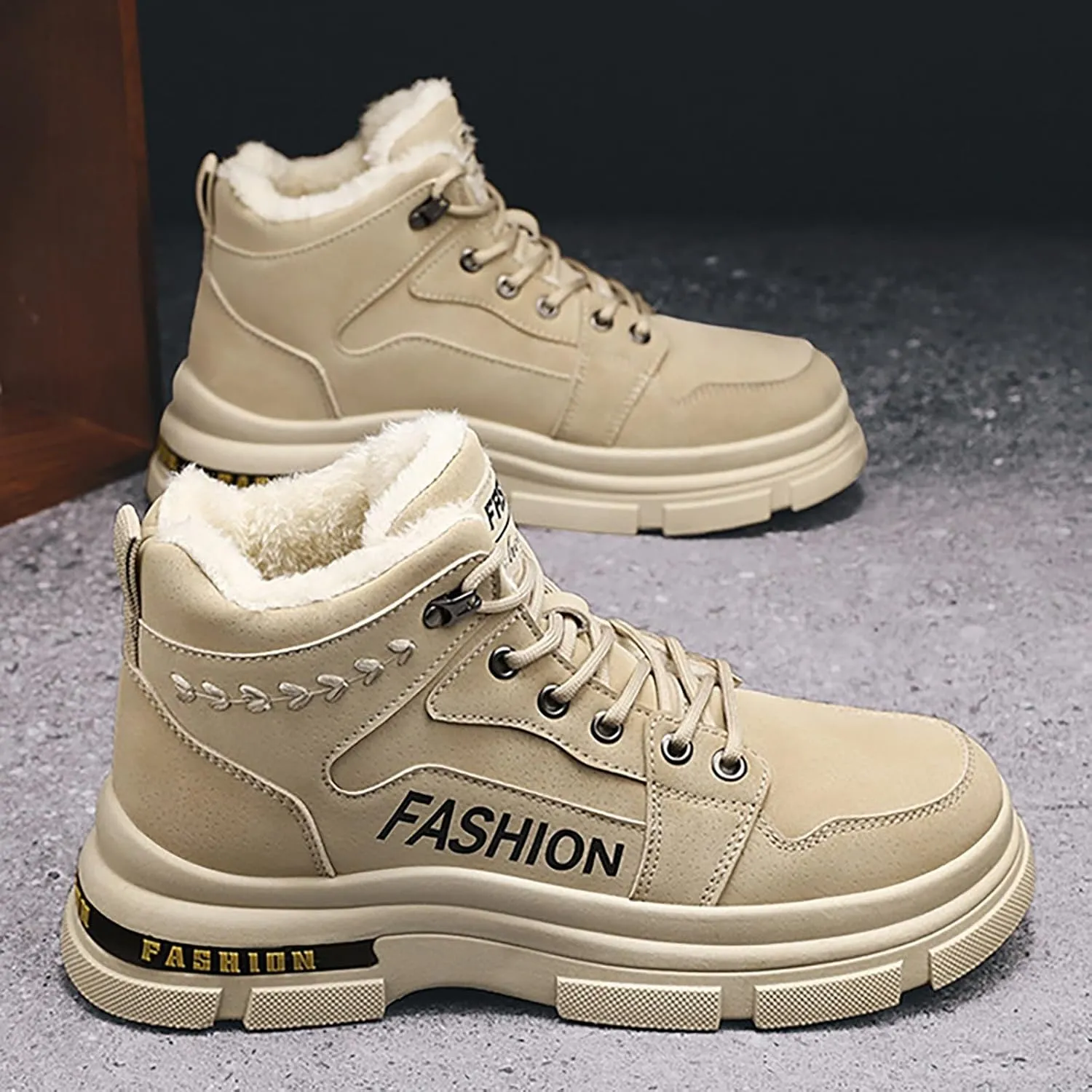 Mens Work Boots Waterproof Hiking Sneakers Warm Ankle Safety Shoes for Women Insulated Platform Shoes Slip Resistant Safety Hike Grounded Footwear