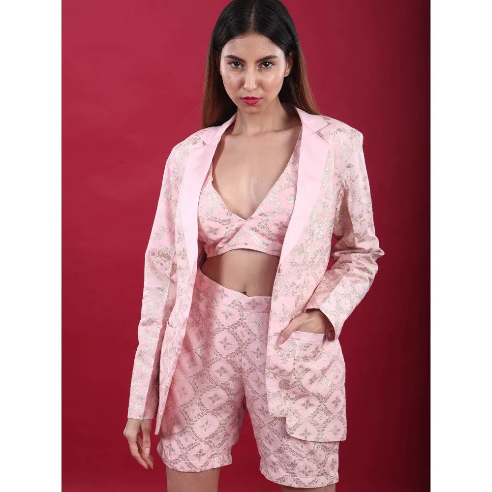 MONK & MEI Jheel Blazer Blush Pink (Set of 3)