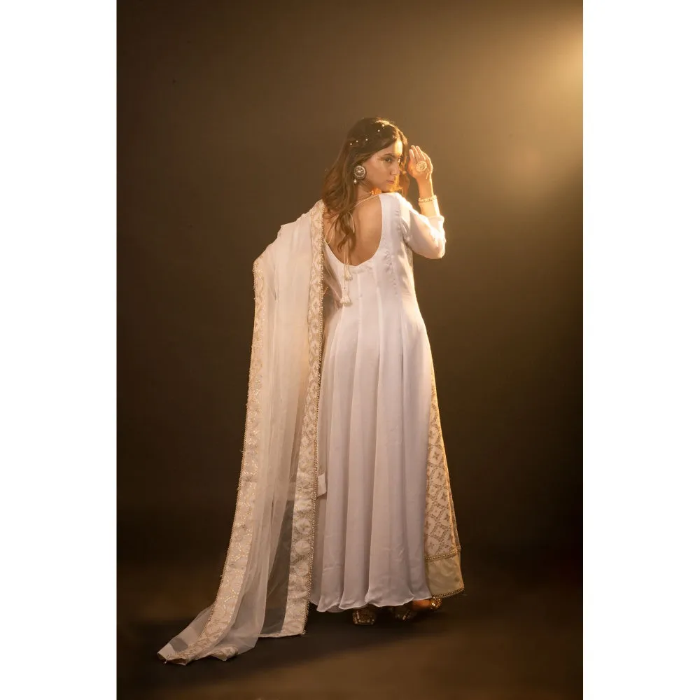 Monk & Mei Macy Anarkali Kurta With Dupatta (Set of 2)