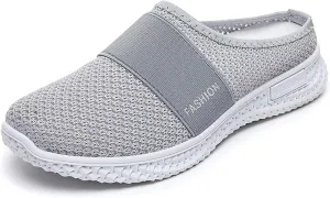 Mules for Women Orthopedic Air Cushion Platform Mesh Mules Clogs Open Back Slip On Shoes with Arch-Support Lightweight Summer Walking Sandals Beach Shoe