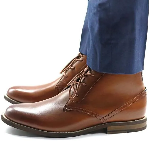 Neat Footwear Men's Chukka Boots - Lace Up, Full Grain Leather Boots with Carry Bag - Latex Insole and Hand-Stacked Rubber and Wood Sole - Casual Dress Boots for Men