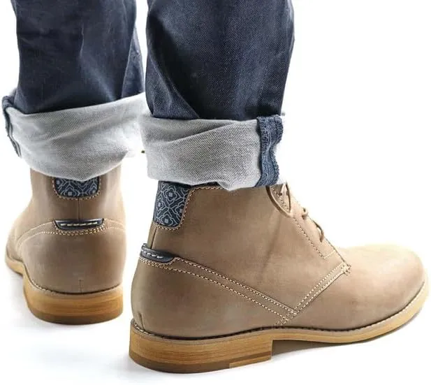 Neat Footwear Men's Chukka Boots - Lace Up, Full Grain Leather Boots with Carry Bag - Latex Insole and Hand-Stacked Rubber and Wood Sole - Casual Dress Boots for Men