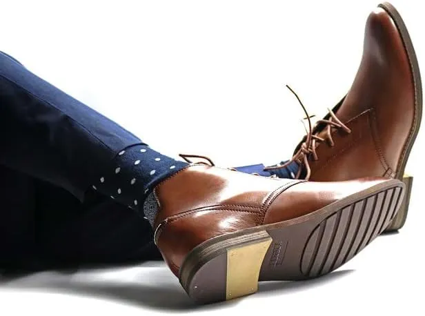 Neat Footwear Men's Chukka Boots - Lace Up, Full Grain Leather Boots with Carry Bag - Latex Insole and Hand-Stacked Rubber and Wood Sole - Casual Dress Boots for Men