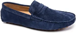 New Mens Loafers Round Toe Suede Vamp Penny Driving Loafers Moc Shoes Resistant Comfortable Anti-Slip Classic Slip On