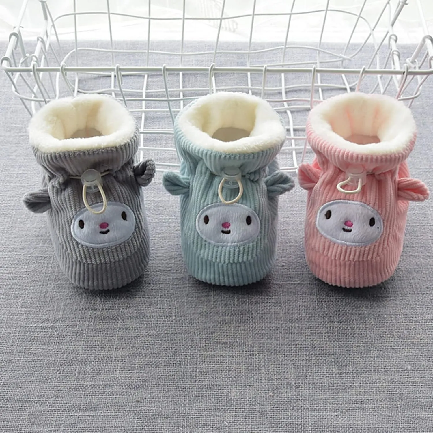 Newborn Baby Boy Girl Cotton Booties Soft Sole Infant Stay On Slippers Winter Warm Toddler Cozy Fleece Socks House Shoes (Khaki, 12-18 Months)